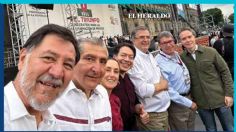 Corcholatas de Morena dan muestra de unidad y apoyan a AMLO en el Zócalo