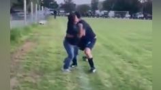 VIDEO: presidente municipal de Puebla se agarra a golpes con un contrario en pleno partido de futbol