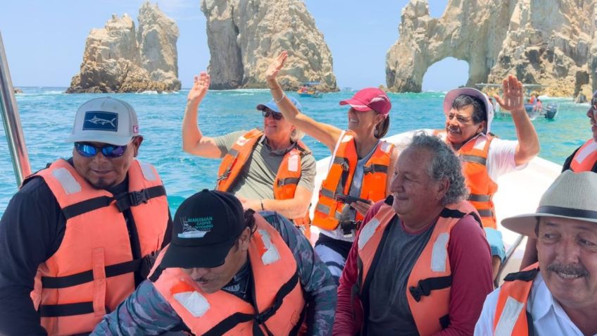 Claudia Sheinbaum se reúne con cooperativas de pescadores en Los Cabos