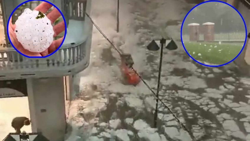 VIDEO: impactante granizo convierte las calles de Milán en ríos de hielo