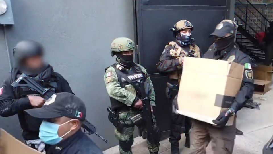 Elementos de la Secretaría de la Defensa Nacional, la Guardia Nacional y la SSC-CDMX participaron en el operativo.