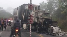 Manifestantes bloquean la carretera e incendian un tractocamión en Ocosingo-San Cristóbal de las Casas