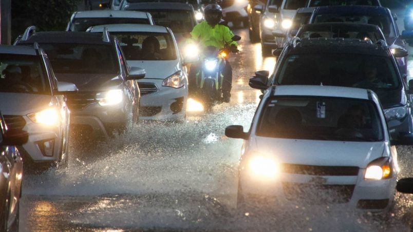 Así se encuentran las calles por lluvia, hoy 17 de julio