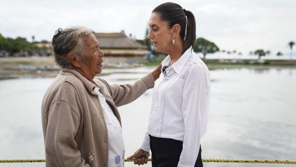 Claudia Sheinbaum en el Lago de Chapala