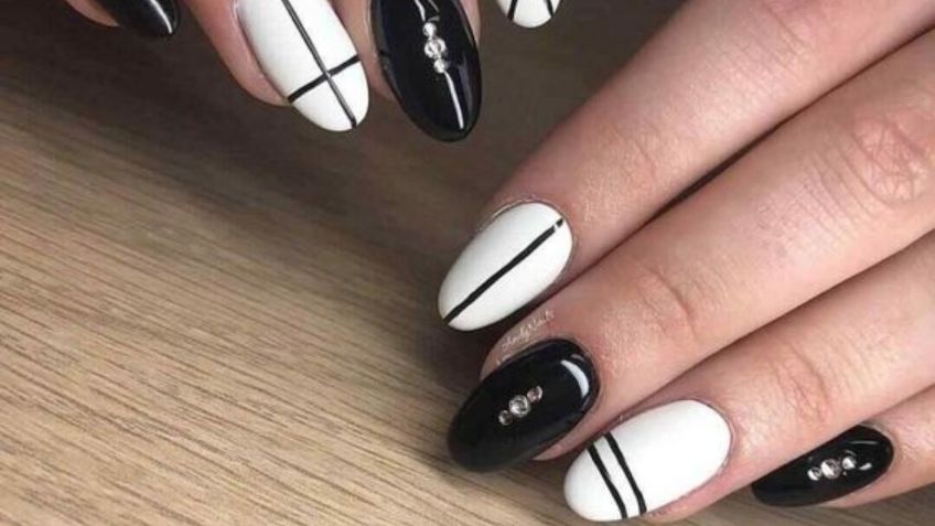 Uñas blancas y negro: 5 modelos que te harán ser la más chic de la oficina