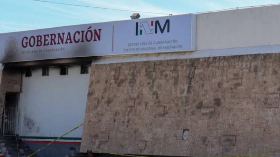 Estación Migrante que quedó incendiada en Chihuahua