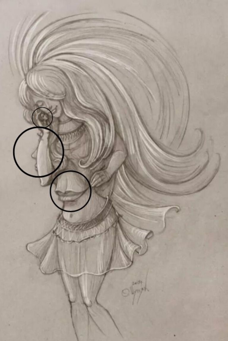 resolucion dibujo con 4 figuras de mujeres