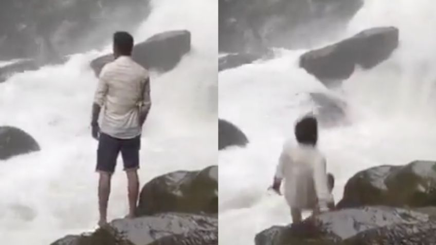 VIDEO: grababa un TikTok, pero terminó resbalando por las cataratas y murió ahogado