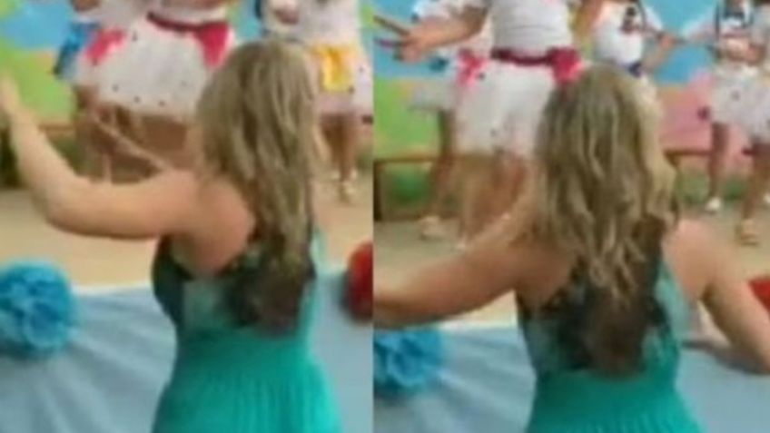 En solo 55 segundos maestra enamora a todo TikTok con baile durante festival escolar