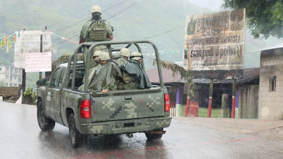 Tan solo en Pantelhó, 200 elementos de la Guardia Nacional y Sedena realizan operativos de supervisión y vigilancia