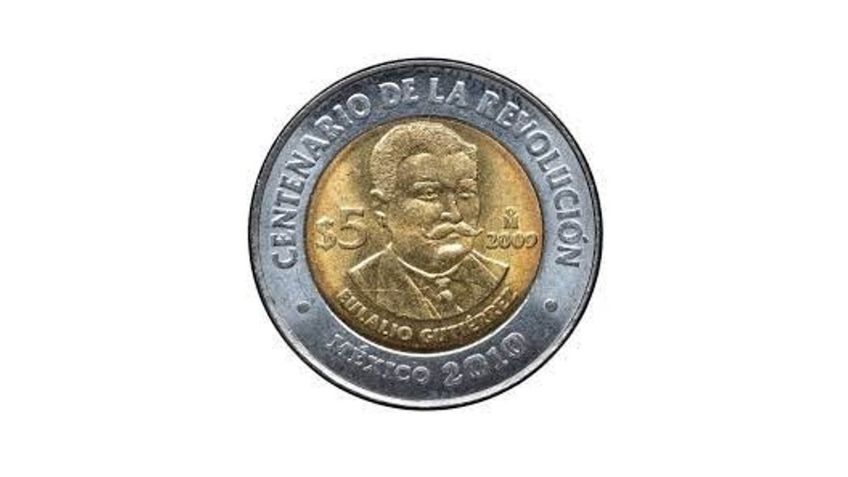 La moneda de colección de 5 pesos que lleva a Eulalio Gutiérrez y con la que puedes ganar rápido 150 mil pesos