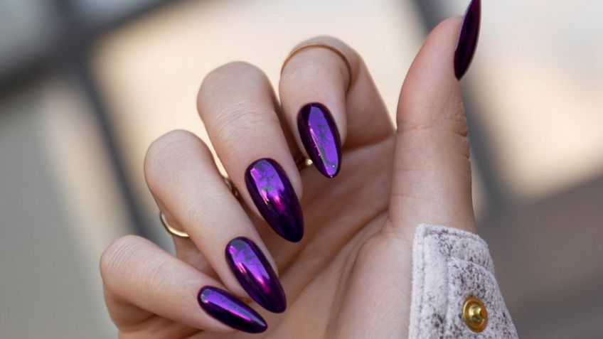 3 diseños de uñas en color morado perfectas para este regreso a clases