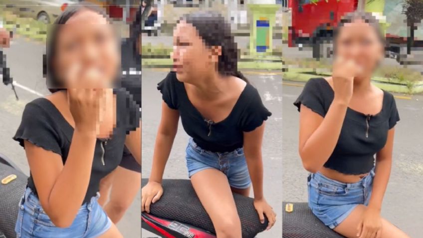 Niñas de 13 en moto y sin casco suplican a la policía que no las multe o su mamá las regaña