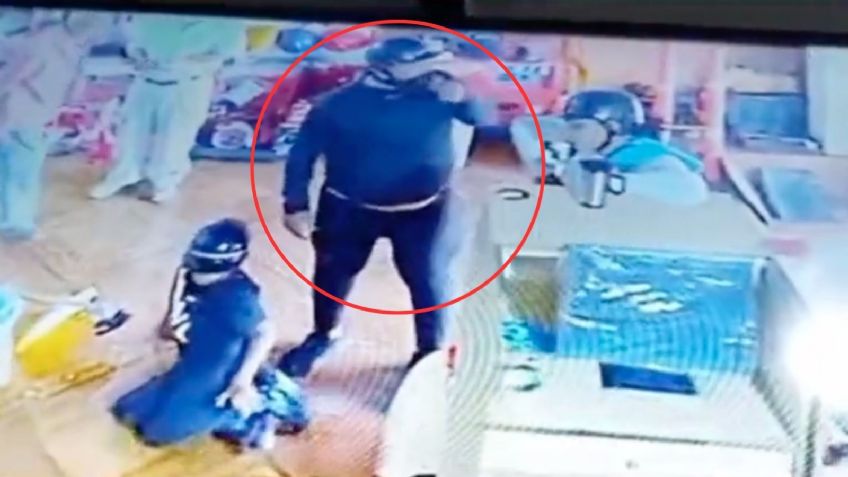 Indigna el video de una pareja que utiliza a su pequeño hijo para robar un negocio