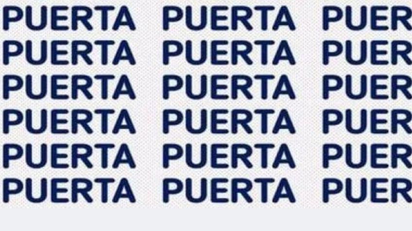 Sólo la mente de un genio puede encontrar la palabra ‘PUERTO’  en menos de 5 segundos