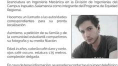 Salvador salió a hacer el súper en Salamanca y ya no volvió, el estudiante de 21 años lleva una semana desaparecido