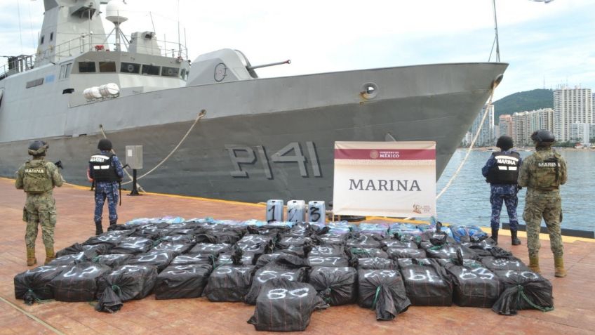 Secretaría de Marina incauta más de 2 mil 800 kilos de cocaína