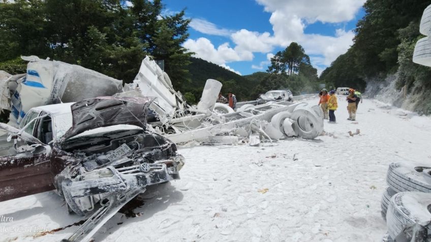 Volcadura de tráiler en tramo Teopisca-San Cristóbal deja 7 heridos