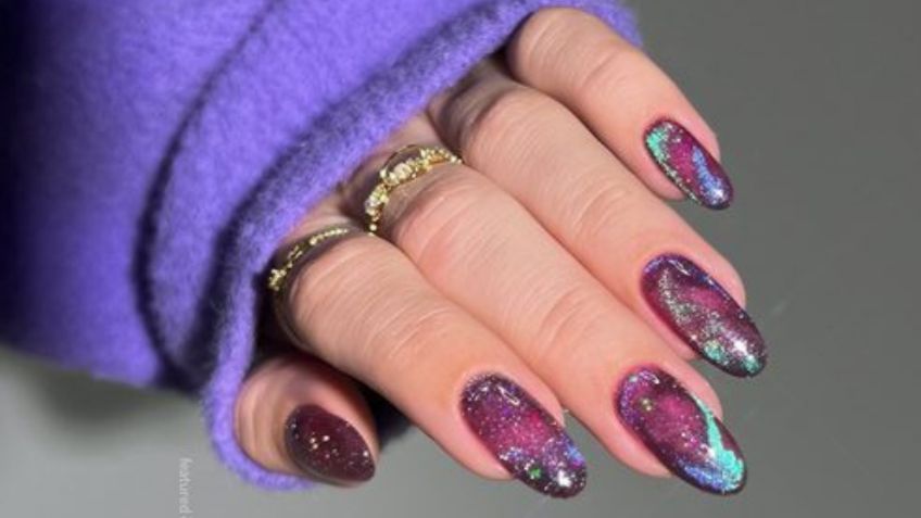 Las jelly purple nails perfectas para regresar a clases con un poder y estilo nunca antes visto