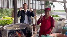 Claudia Sheinbaum presume su desayuno mexicano en camino a Puebla