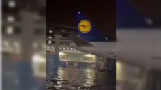 VIDEO | Fuertes lluvias causan caos en el aeropuerto de Frankfurt