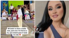 Niño se queda sin pareja en su clausura y su madre baila con él, cautivó a todos con su atuendo: VIDEO