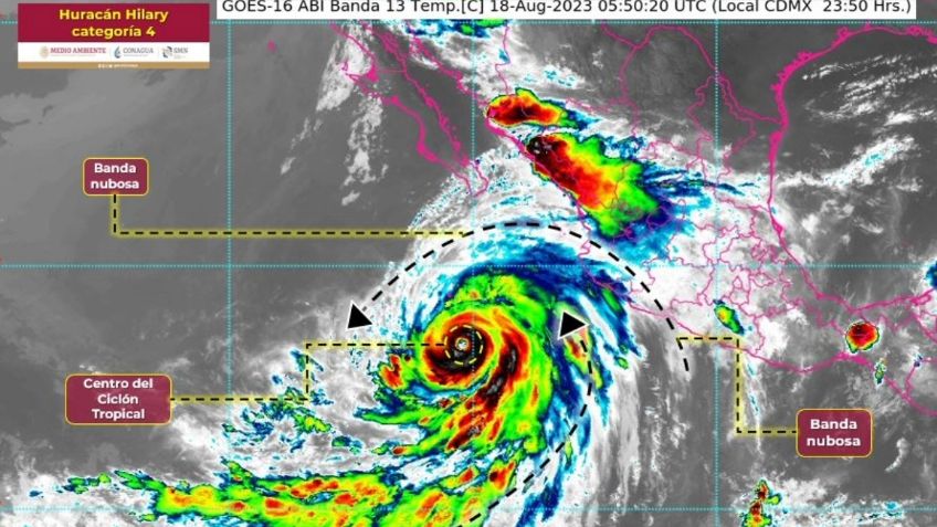 "Hilary" se convierte en huracán categoría 4, sigue su trayectoria EN VIVO