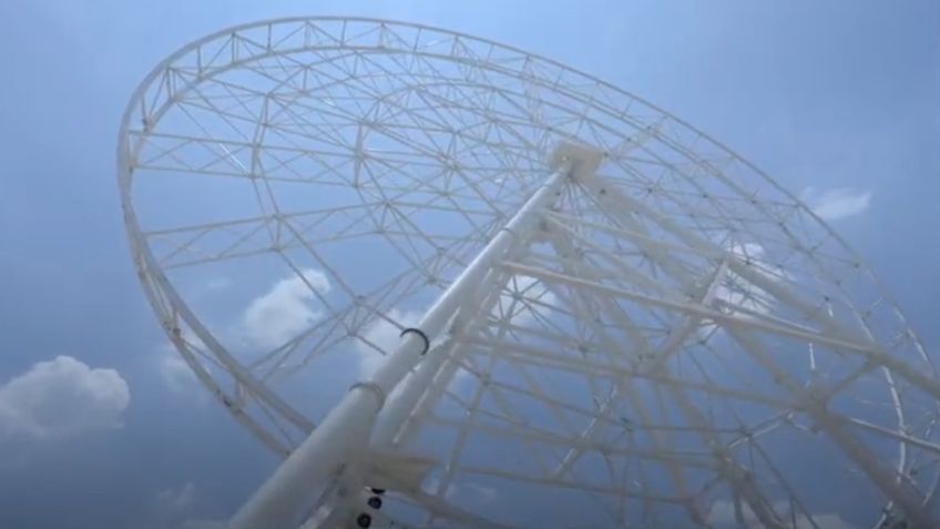 Parque Aztlán, la rueda de la Fortuna luce avances a dos semanas de su apertura