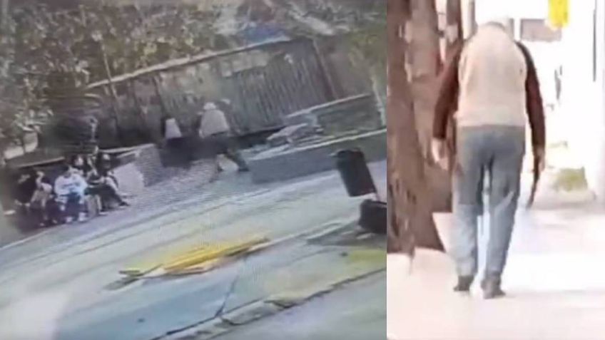 VIDEO: anciano ataca a cuchilladas a un grupo de jóvenes en un parque