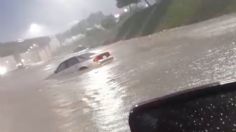 VIDEO: Autos varados e inundaciones por tormenta tropical en Baja California