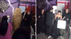 VIDEO: Quinceañera sorprende al entrar a su fiesta dentro de un ataúd