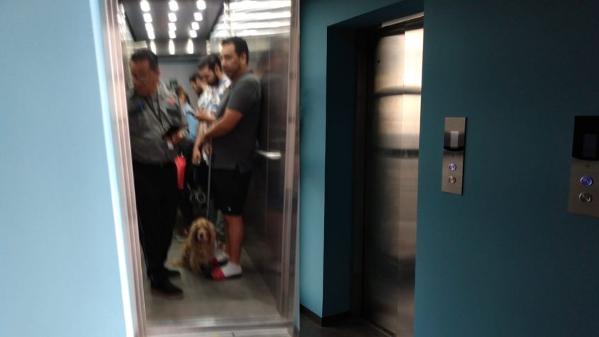 Rescatan a 2 adultos y a un menor que estaban atrapados en un elevador de Monterrey