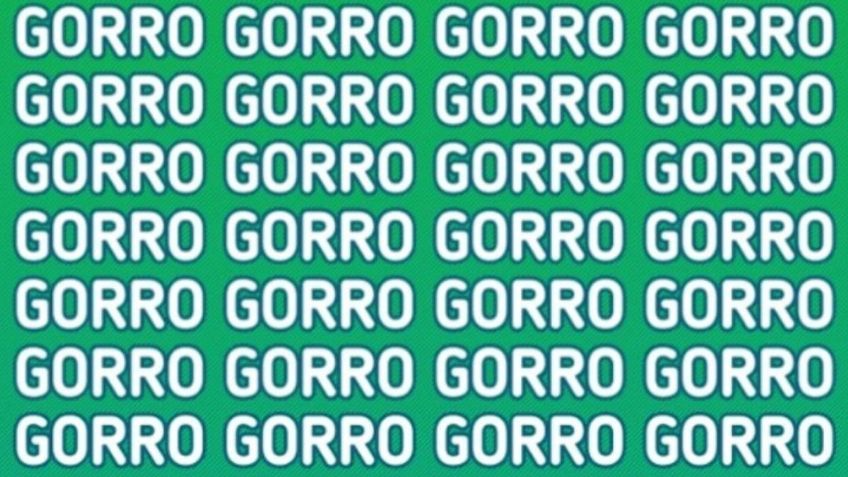 Sólo una mente muy habilidosa puede encontrar la palabra ‘Corro’ en menos de 5 segundos