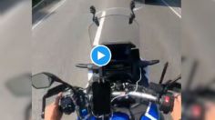 VIDEO: motociclista busca pasar un trailer, pero termina perdiendo parte de su cuerpo