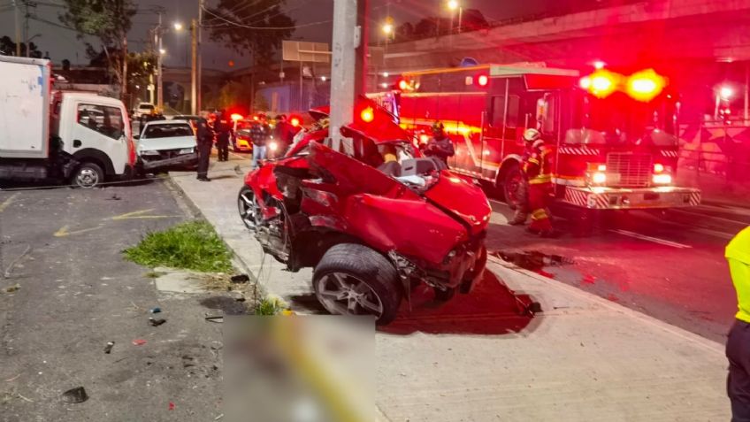 Hombre pierde la pierna tras chocar un Camaro a gran velocidad, su acompañante murió