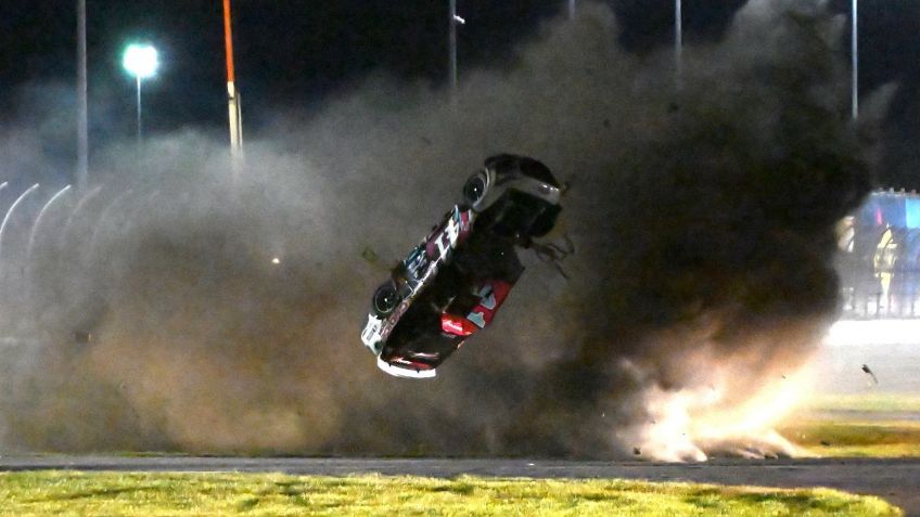 Terrible accidente: piloto estadounidense choca y da 10 giros en el aire durante la Nascar en Daytona