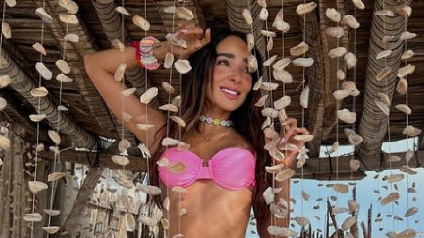 Manelyk González se suma a la tendencia del glitter con llamativo bikini rojo: FOTOS