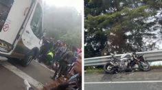 VIDEO: motociclista se accidenta en la México-Cuernavaca y muere, hay otros tres heridos