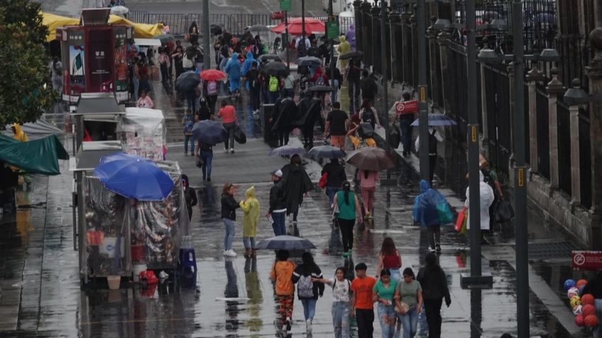 Llueve con intensidad en 6 alcaldías de la CDMX, se prevé caída de granizo