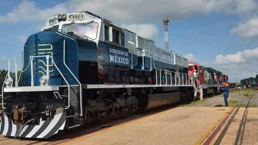 Llega la primera locomotora del Corredor Interoceánico del Istmo de Tehuantepec en territorio Oaxaqueño