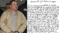 Exhiben la nueva carta que “El Chapo” escribió al juez y que involucra a Emma Coronel: “Disculpe que lo moleste”