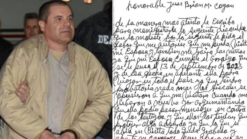 Exhiben la nueva carta que “El Chapo” escribió al juez y que involucra a Emma Coronel: “Disculpe que lo moleste”