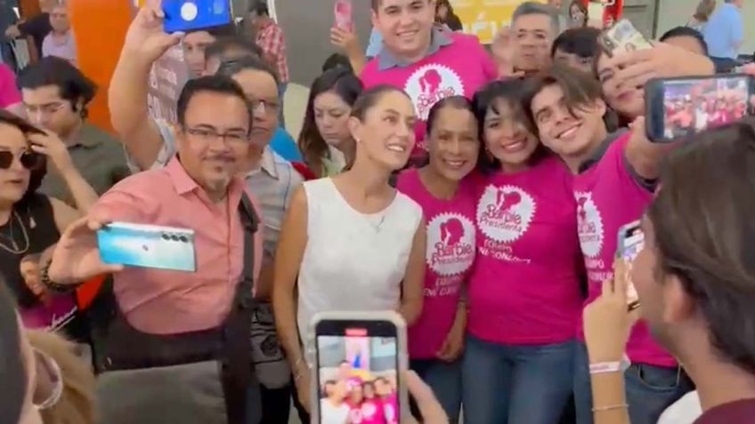 Claudia Sheinbaum: llega a Monterrey, la reciben con el grito de "presidenta"