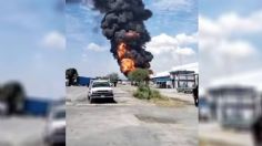 VIDEO: Se incendia pipa de gas al interior de fábrica en Salinas Victoria, Nuevo León