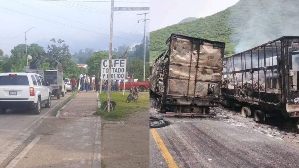 Queman vehículos en Chiapas