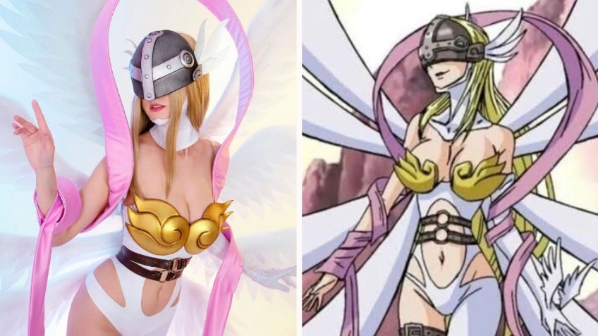 El mejor cosplay de Angewomon de Digimon lo hizo una modelo alemana