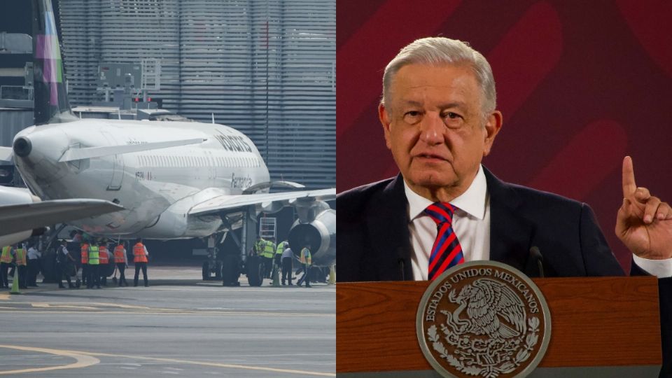 AMLO acusa de saturación en el AICM