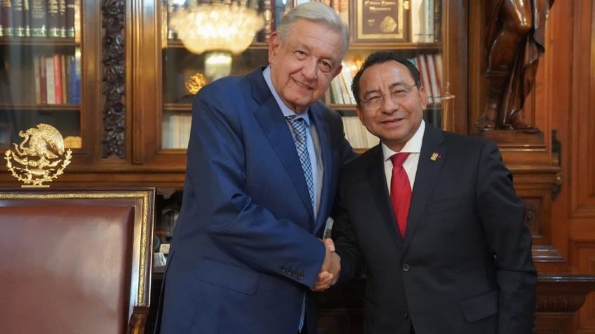 AMLO se reúne con Rafael Guerra Álvarez: abordan retos de los poderes judiciales