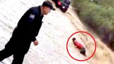 VIDEO: lluvias desbordan arroyo y las corrientes arrastran a un hombre en Baja California Sur