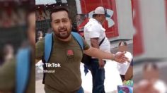 Papá agrede a niña en centro comercial de Cancún, una mujer lo graba y le escupe: “vieja metiche”